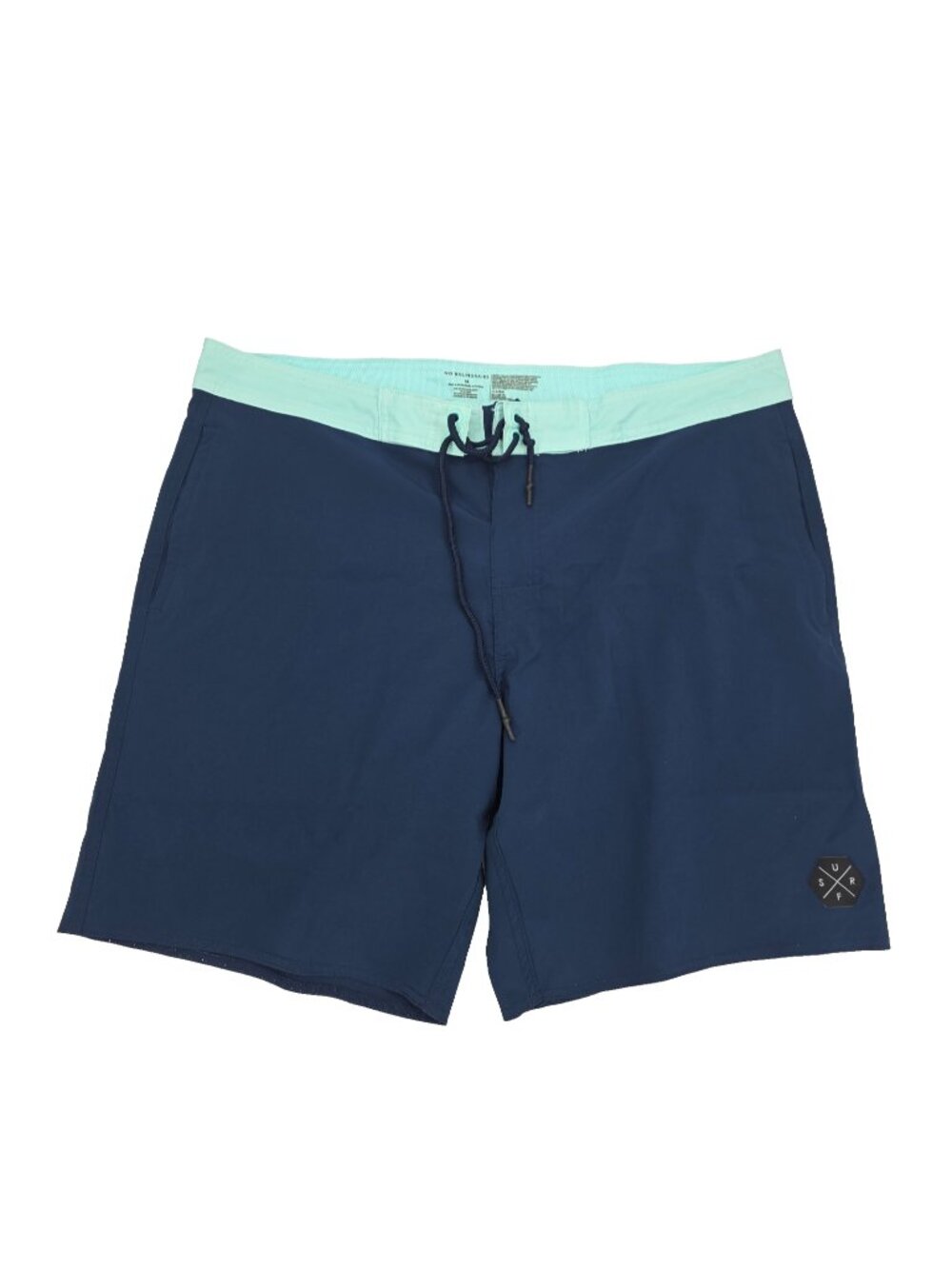 No Boundaries Board Shorts Mens 36x8.5" Aqua Blue Swim Trunks Surf Quickdry